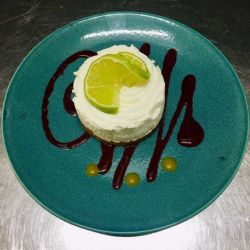 Cheesecake citron vert restaurant Logis à Jonzac