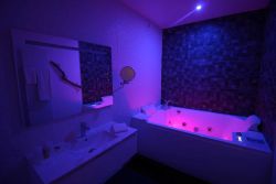 chambre salle de bain balnéo |  hôtel Logis à  Jonzac