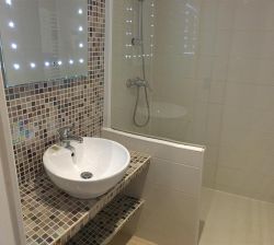 Chambre salle de bain avec douche Hôtel Jonzac